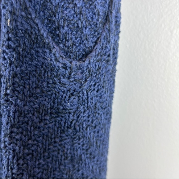 89th & Madison Navy Blue Knit Open Front Longline Sweater Vest XL - Picture 6 of 12